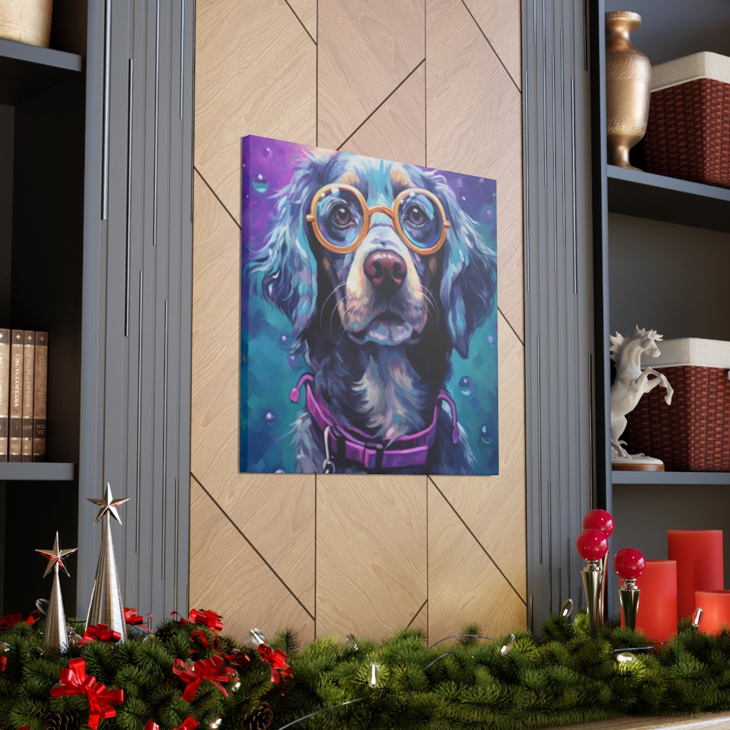 Space Dog Daydreaming - Large Wall Art