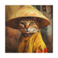Pretty Kitty In A Conical Hat- Large Wall Art