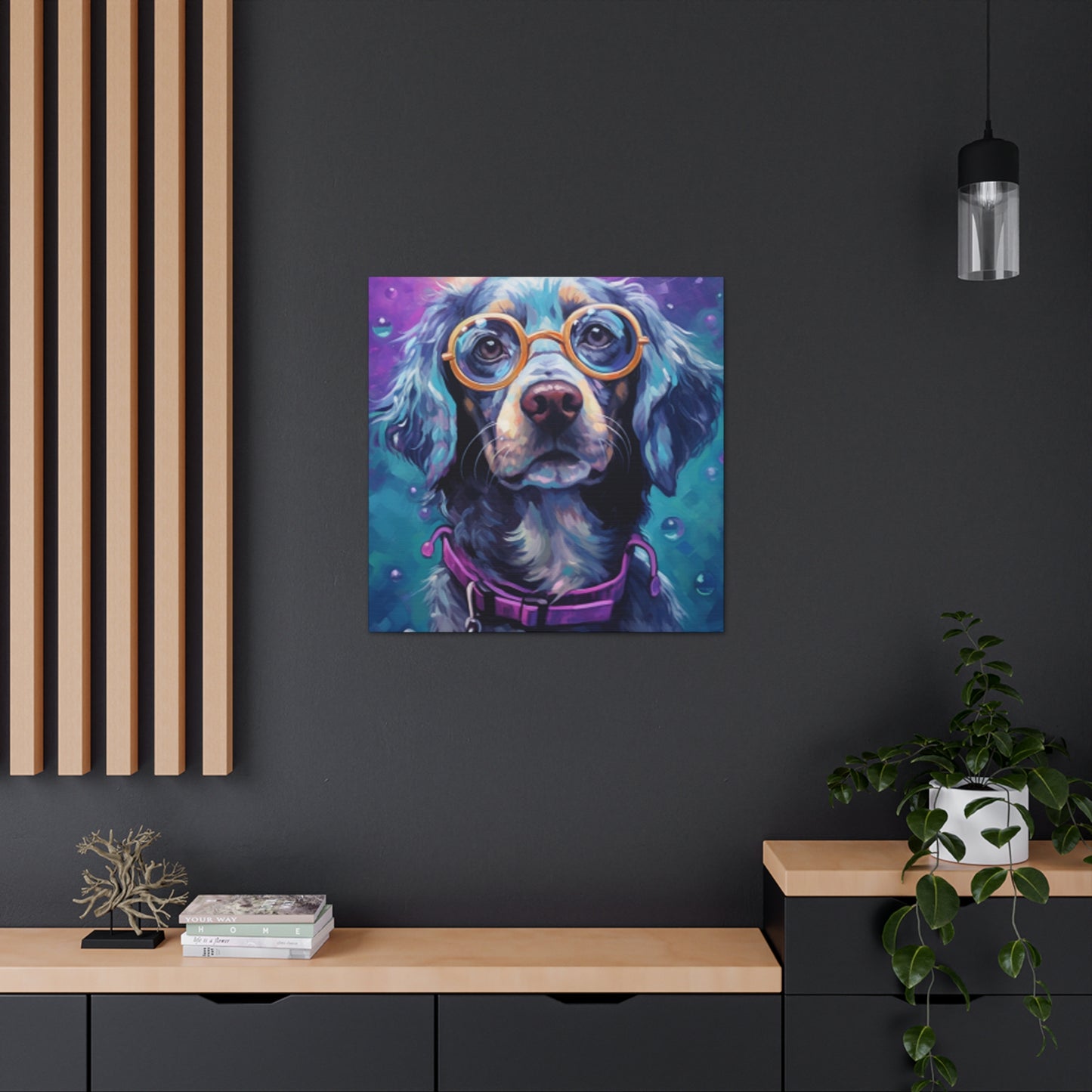 Space Dog Daydreaming - Large Wall Art