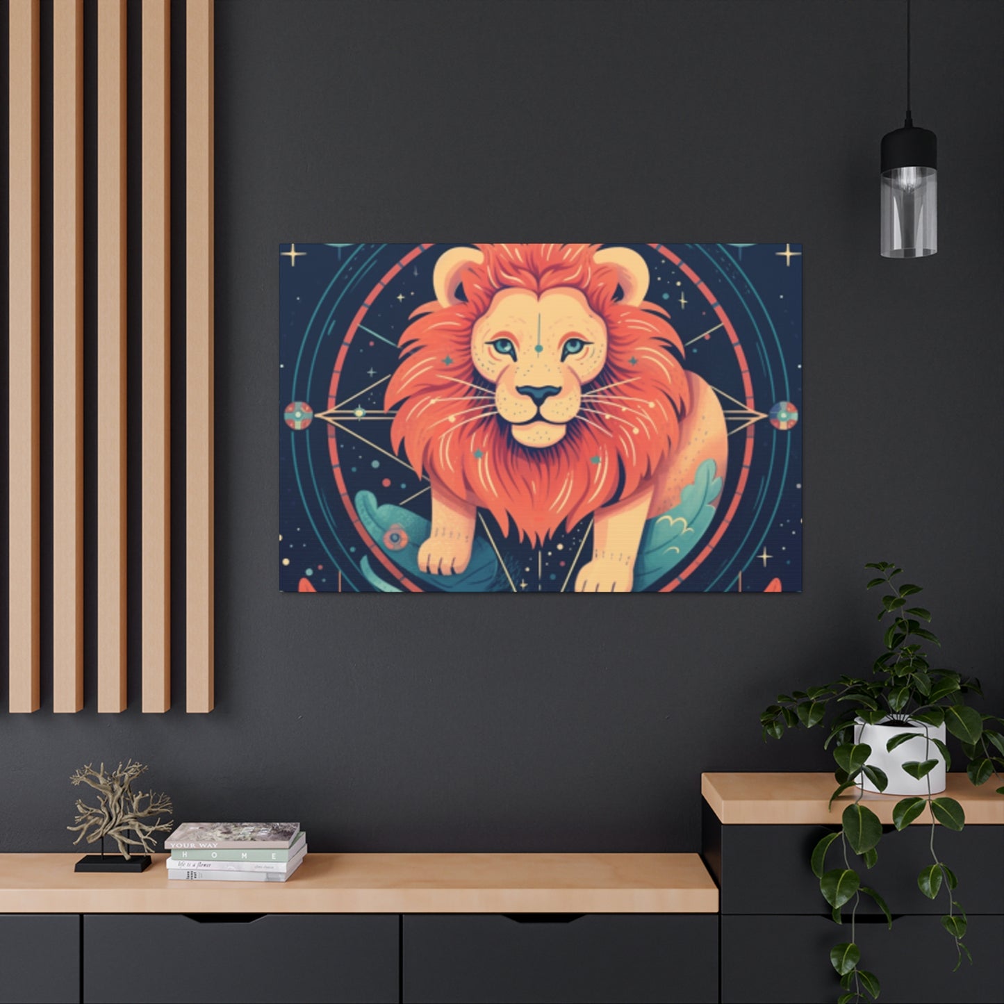 Lofi Leo On The Rise - Large Wall Art