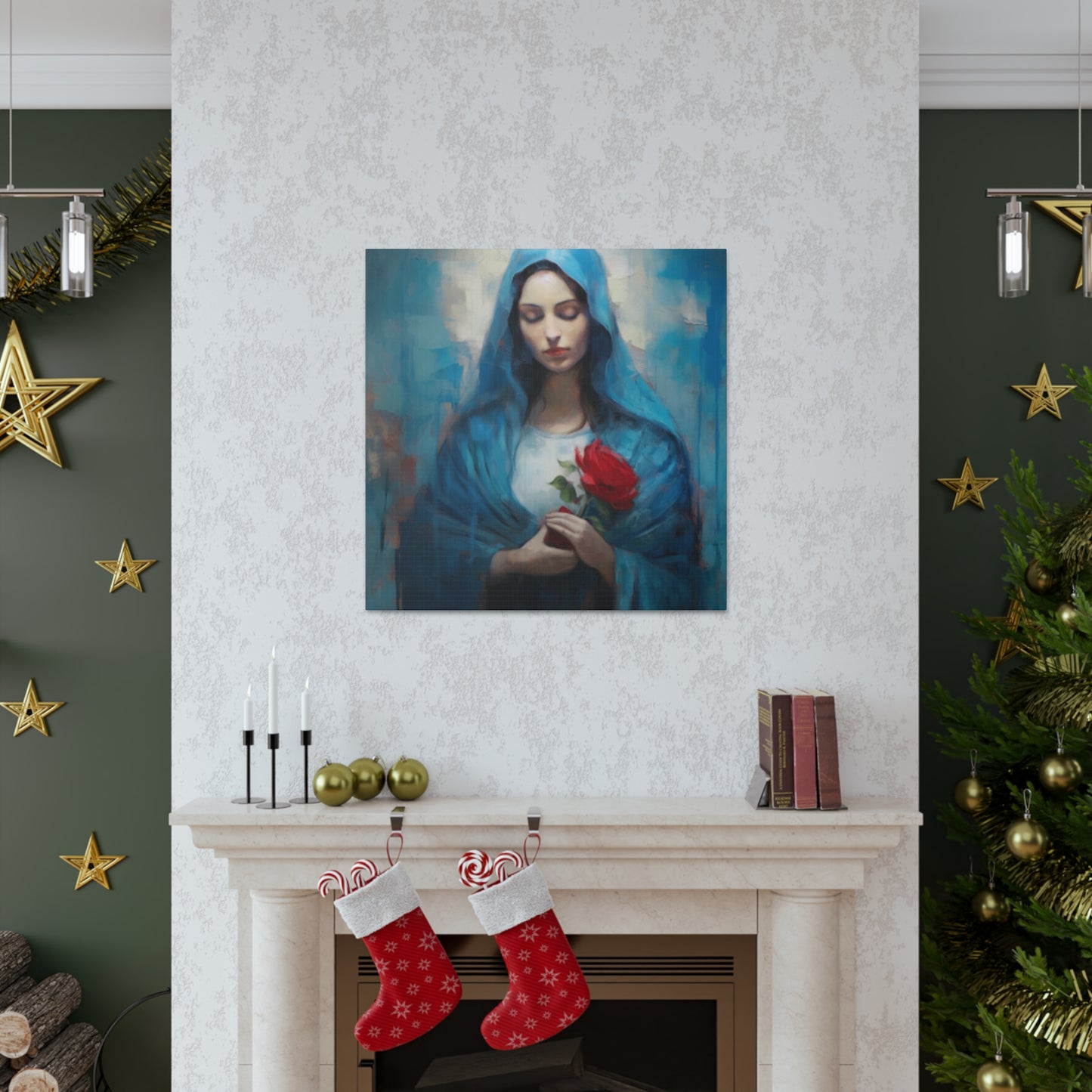 Mother Mary Praying For Sinners - Large Wall Art