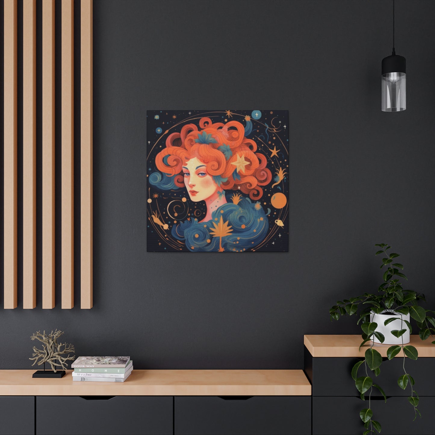 Lofi, Astrology,  Dreaming Of A Aqua Aquarius - Large Wall Art