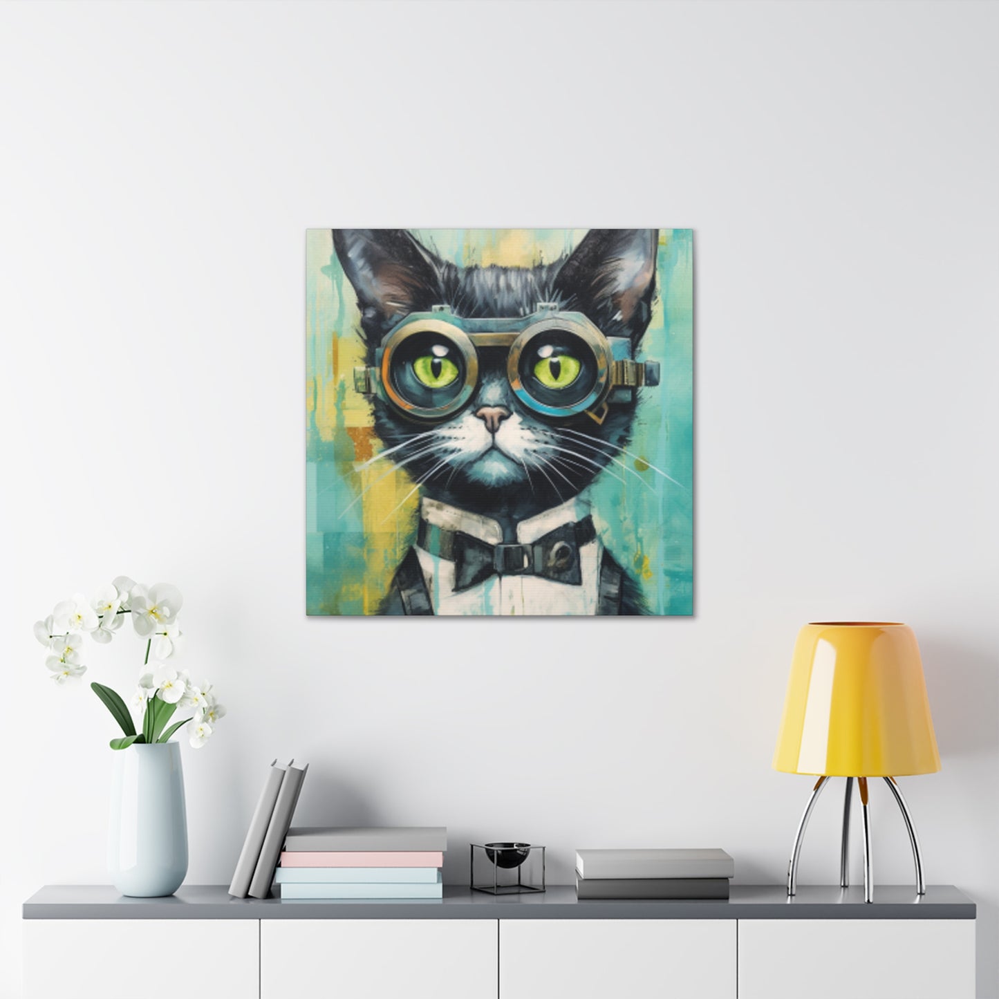 Fancy Cat ,steampunk Style - Large Wall Art