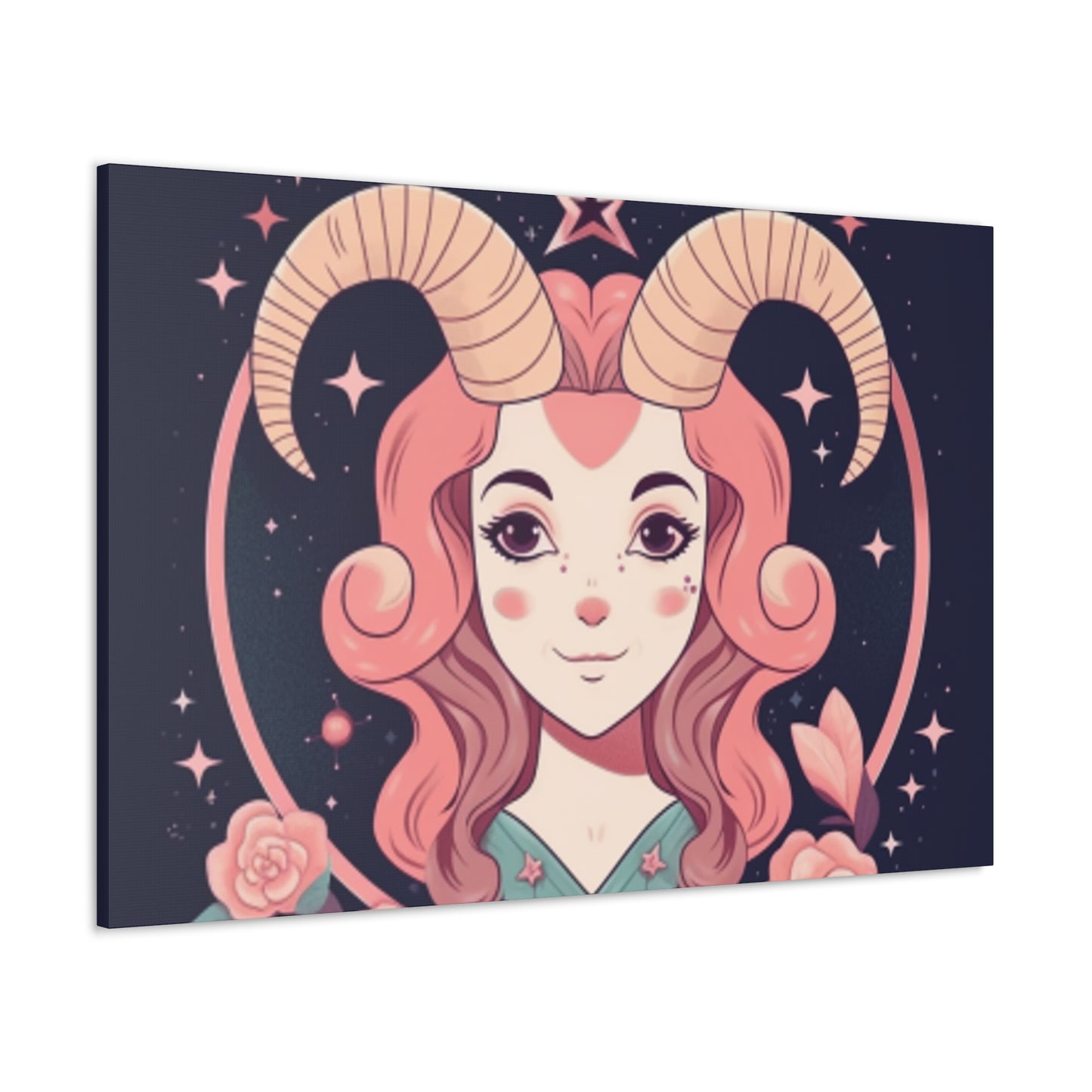 Super Adorbs, Lofi Capricorn Chick- Large Wall Art