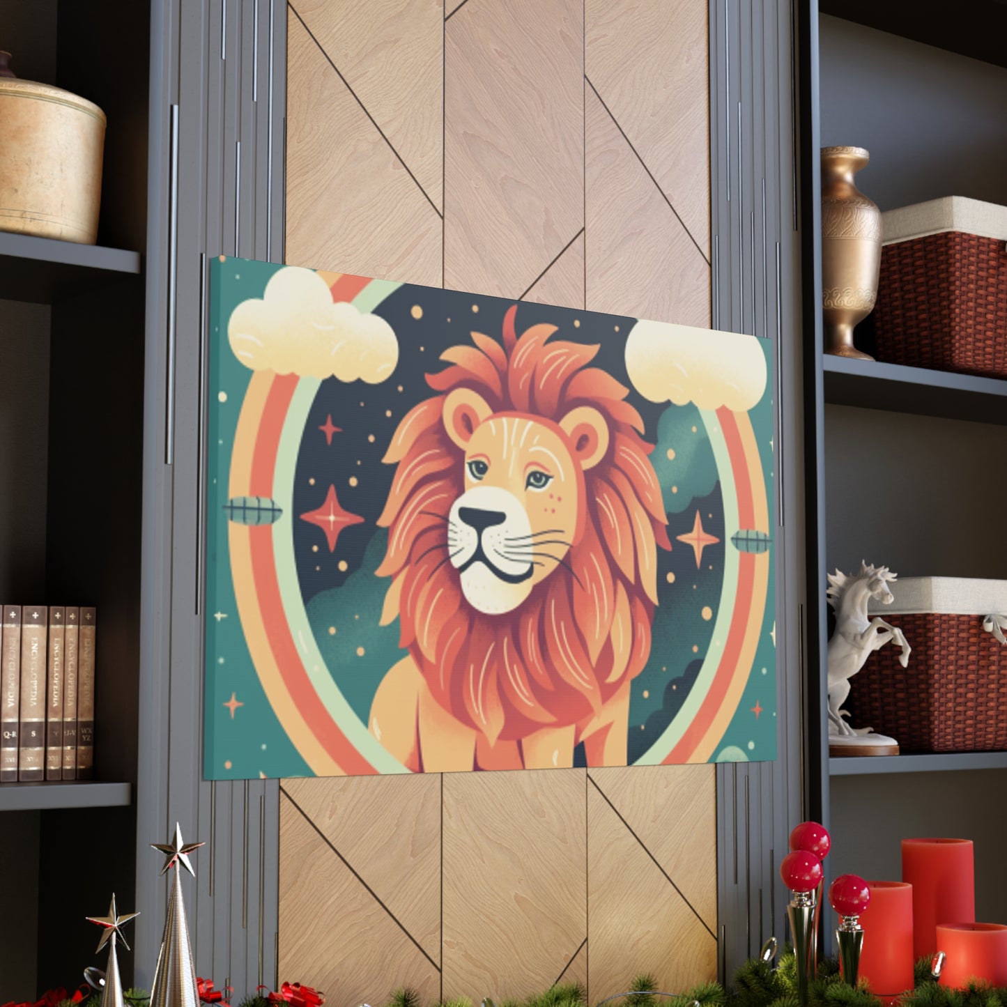 Super Adorbs, Lofi Leo And Clouds- Large Wall Art