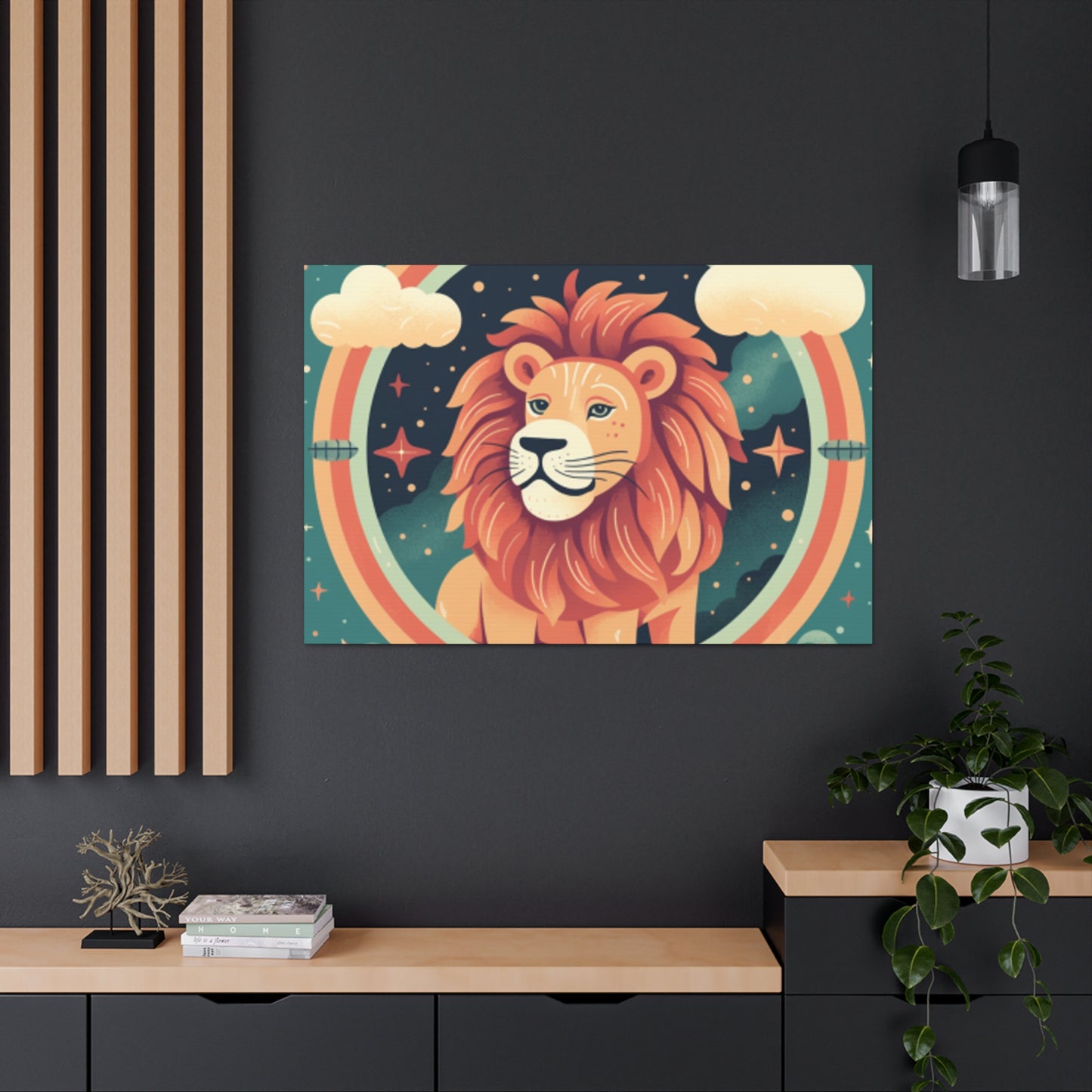 Super Adorbs, Lofi Leo And Clouds- Large Wall Art