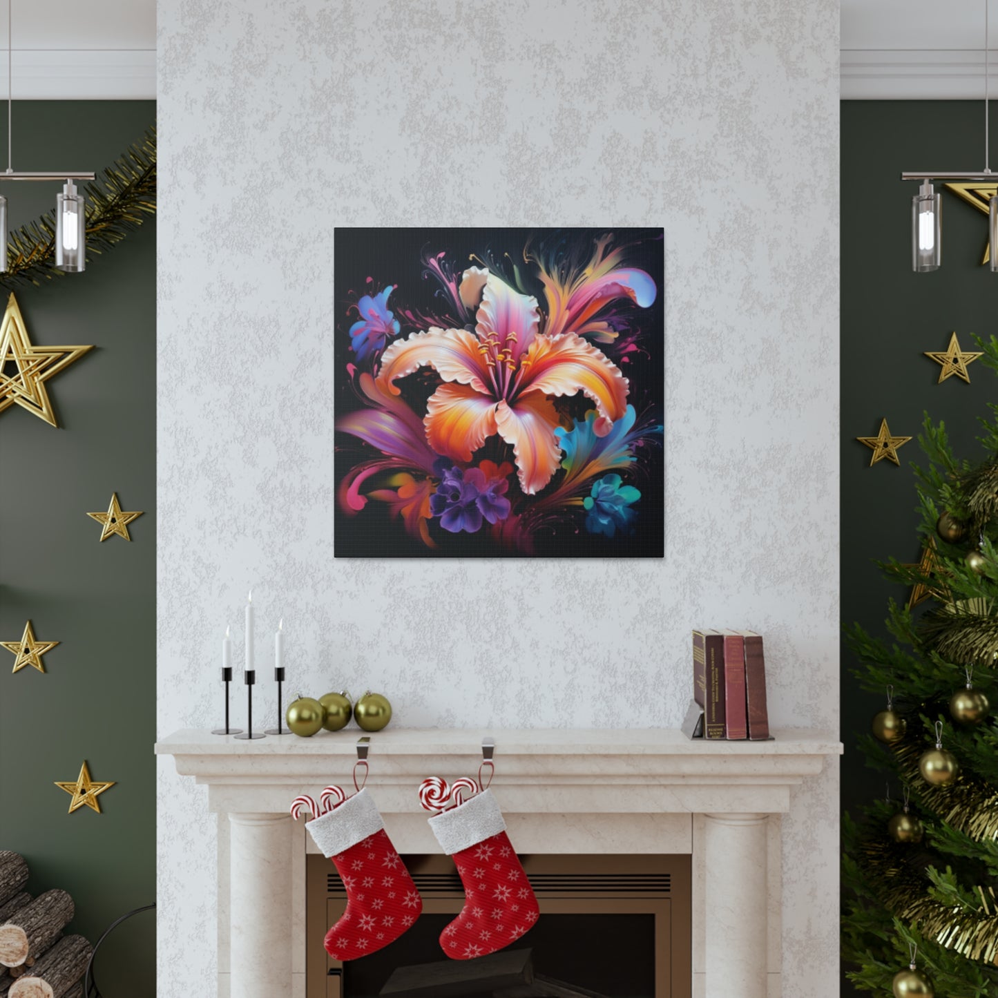 Pretty Yellow And Pink, Glowing Hibiscus - Large Wall Art