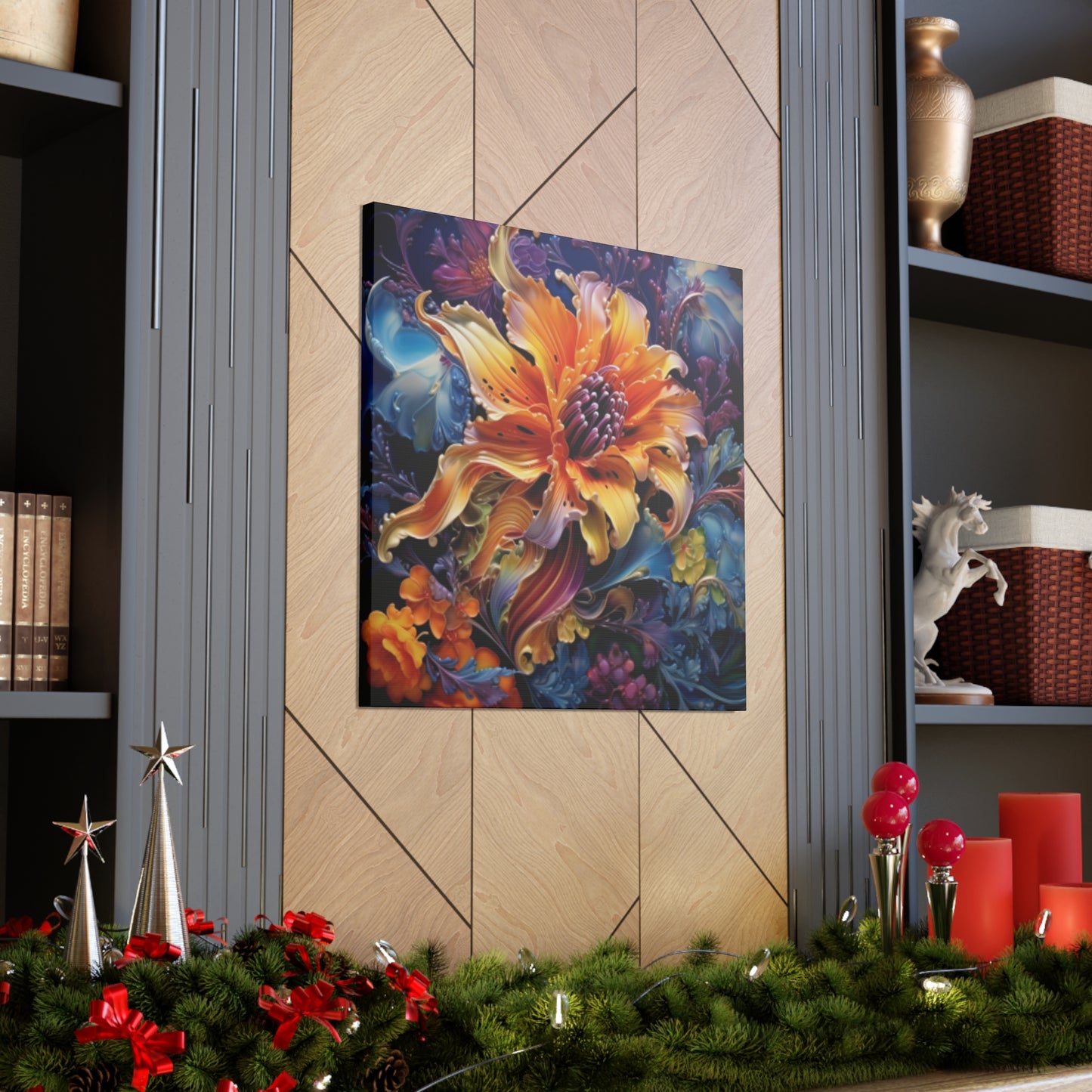 Psychedelic Yellow Flower - Large Wall Art