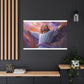 Jesus Surrounded By Purple And Light- Large Wall Art