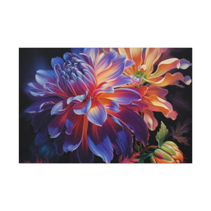 Totally Groovy, Glowing Flowers In Bloom- Large Wall Art