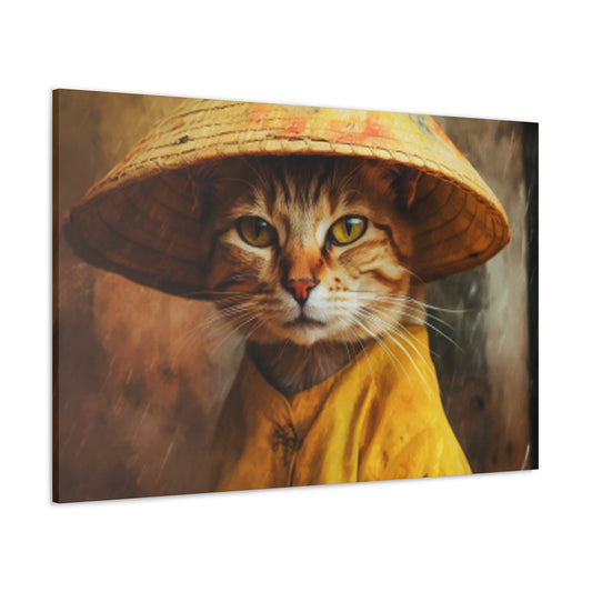 Pretty Kitty In A Conical Hat- Large Wall Art