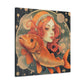 Sassy And Peaceful, Pisces Girl And Fish- Large Wall Art