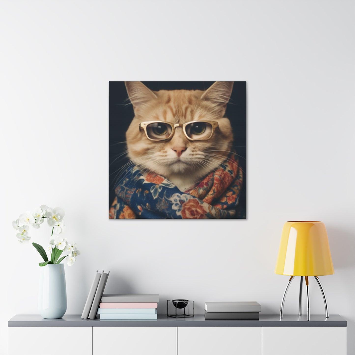 Orange Tabby Looking Fancy- Large Wall Art