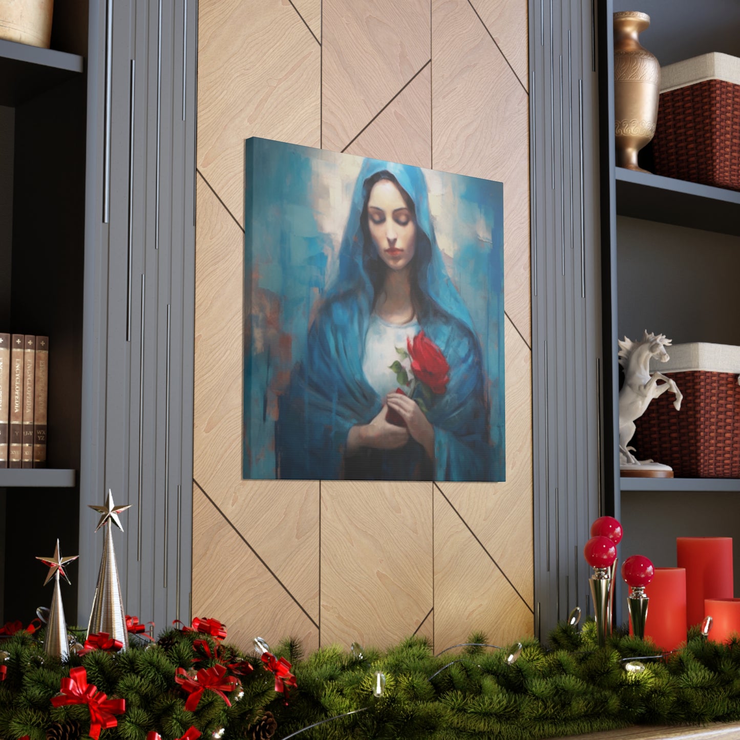 Mother Mary Praying For Sinners - Large Wall Art