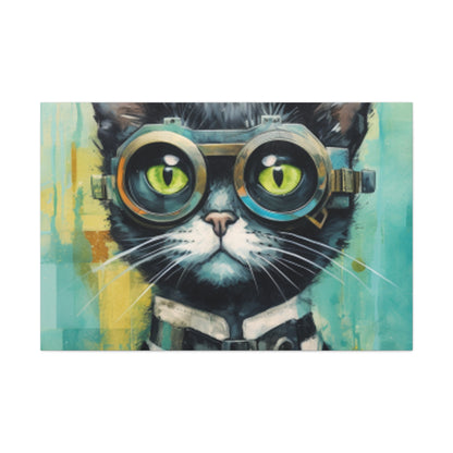 Fancy Cat ,steampunk Style - Large Wall Art