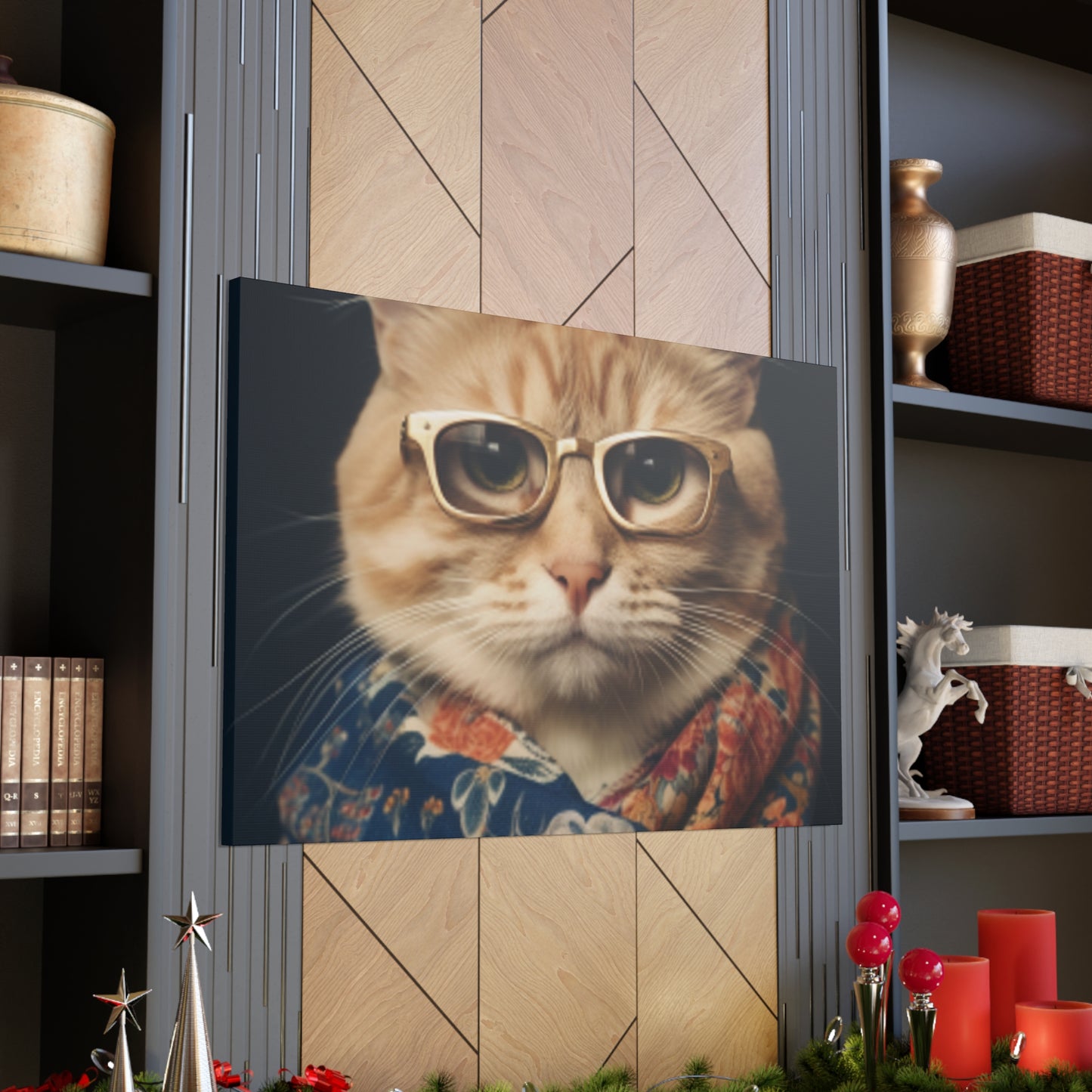 Orange Tabby Looking Fancy- Large Wall Art