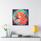 Lofi Aquarius Girl, Stars In Her Hair- Large Wall Art