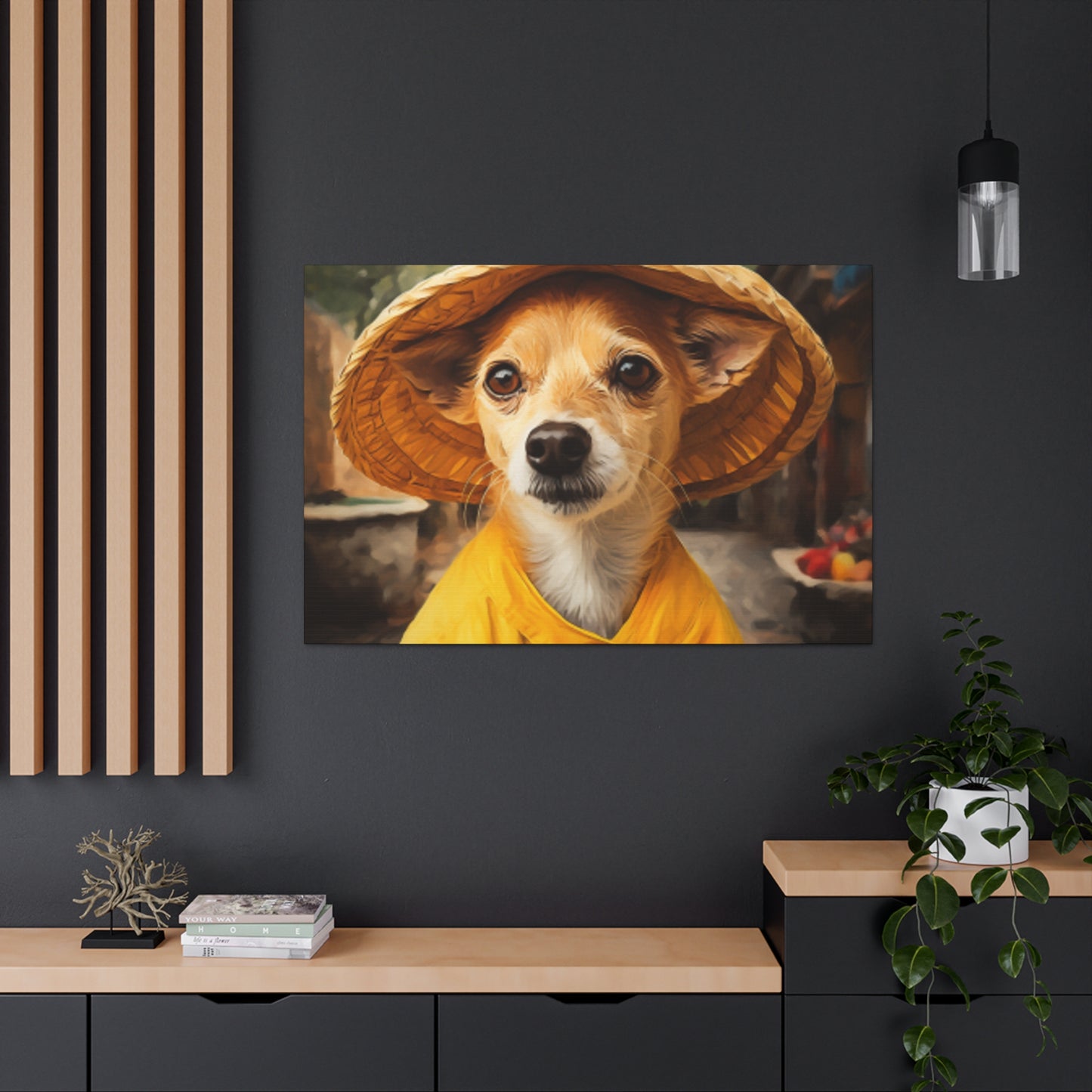 Chihuahua In A Conical Hat - Large Wall Art