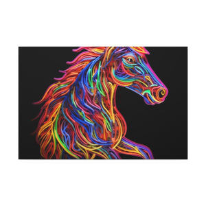 Electric, Neon, Bright Horse- Large Wall Art